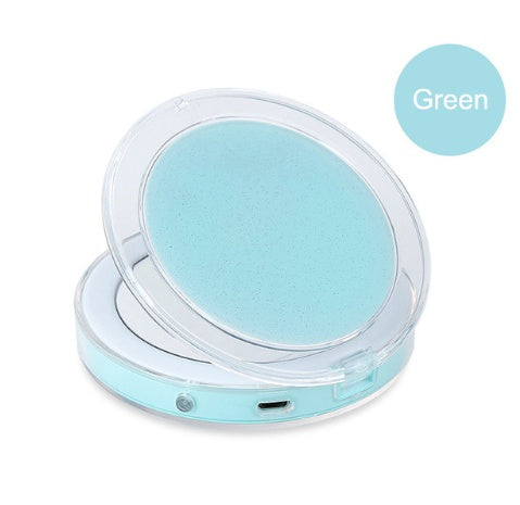 LumiCompact™ Mini LED Spiegel – Kompakt & Wiederaufladbar