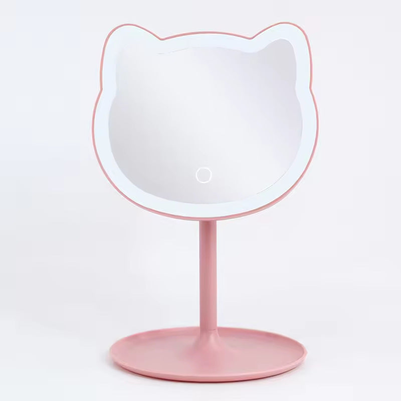 LumiKitty™ LED Schminkspiegel – 3 Lichtmodi & Touch-Steuerung